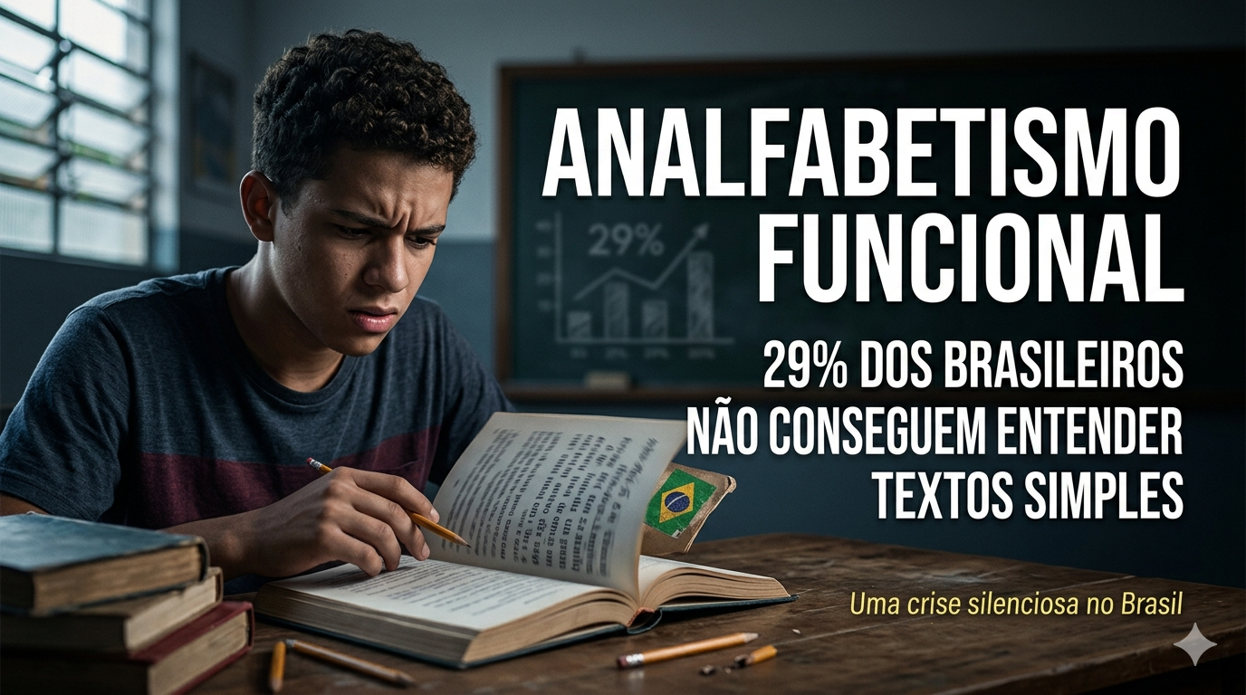 Alta taxa de analfabetismo funcional no Brasil