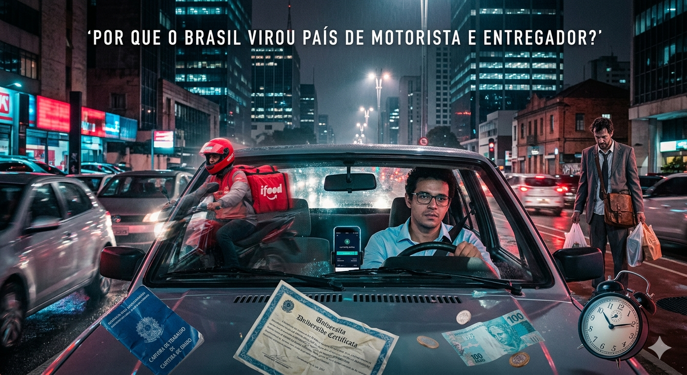 Por Que o Brasil Está Virando um País de Motoristas e Entregadores?
